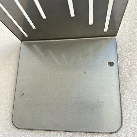 Vintage Spectrum Designs Silver Arch Metal Bookends 5.5" Made in USA - Picture 9 of 9